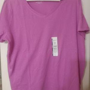 2 hot pink athletic walmart tee one cotton one silky type